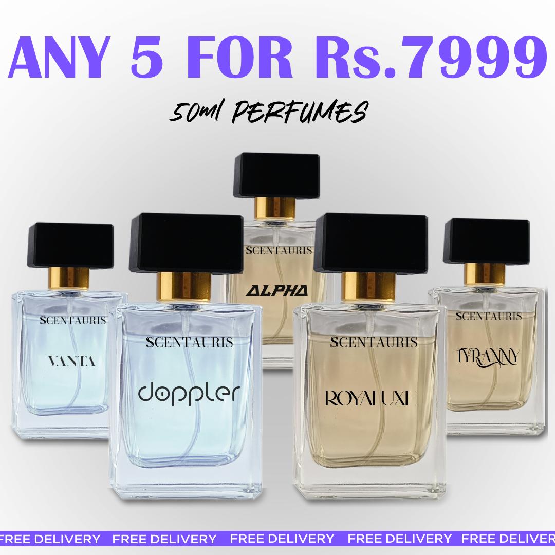 5 Perfumes of 50ml [with FREE delivery]